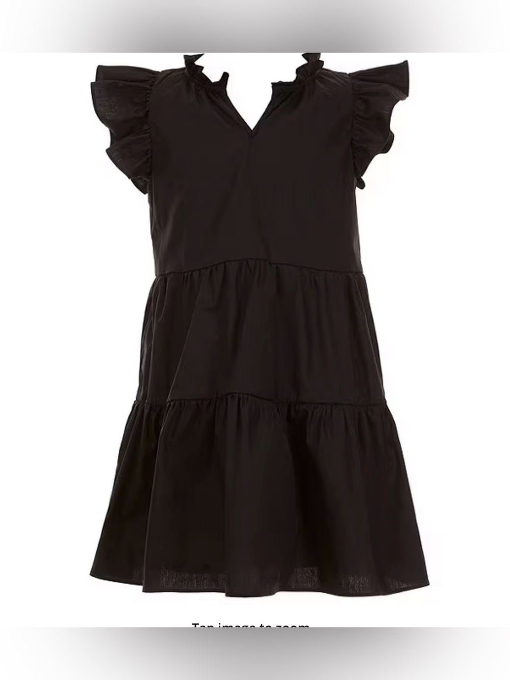 A LOVES A Big Girls Ruffle Cap Sleeve A-Line Tiered Dress - Large